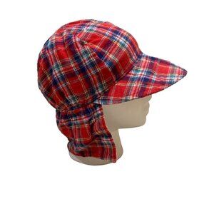 The Original Flap Happy Boy's L Large / 12 -24 Months Baseball Cap Flannel Plaid